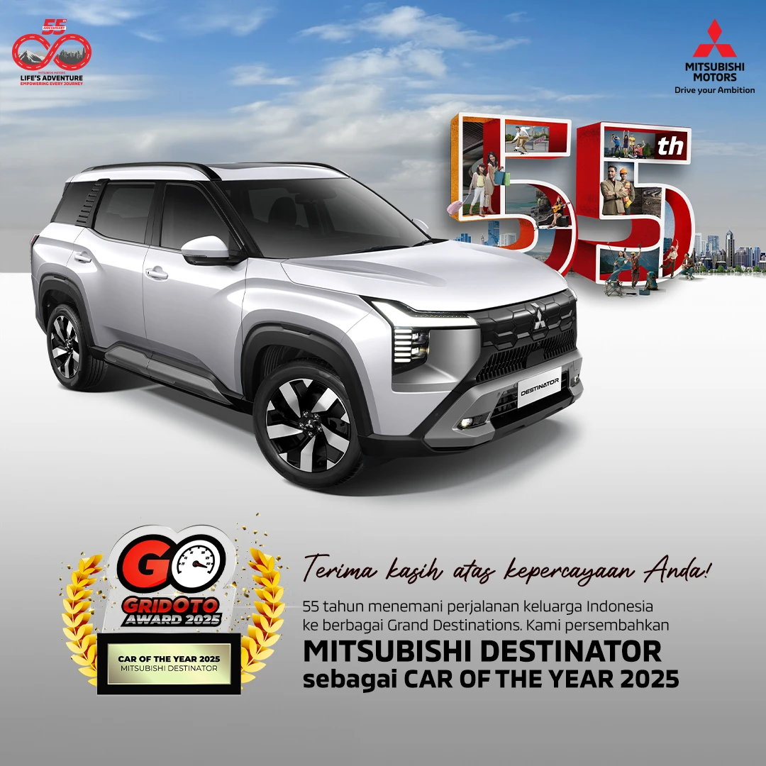 Thumbnail image for post: Buktikan Keunggulan Produk, Mitsubishi Destinator Raih Predikat Car of The Year dari Gridoto Award 2025